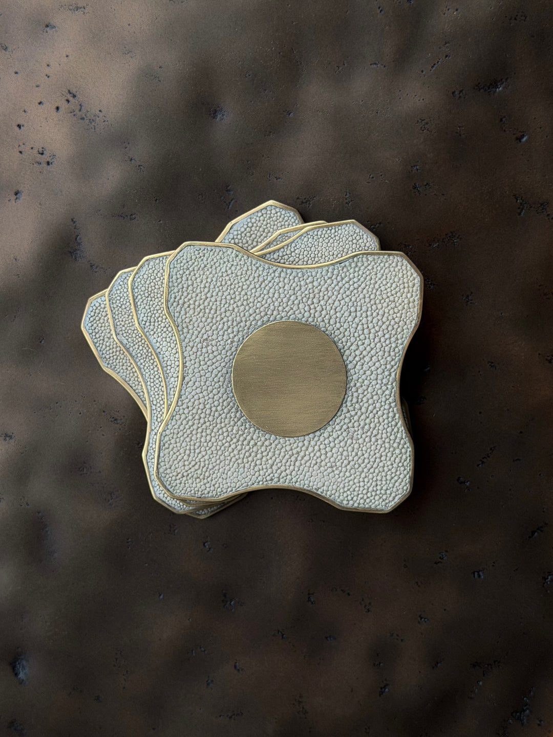 Coaster - Nahida Stingray Cream - Set of 4