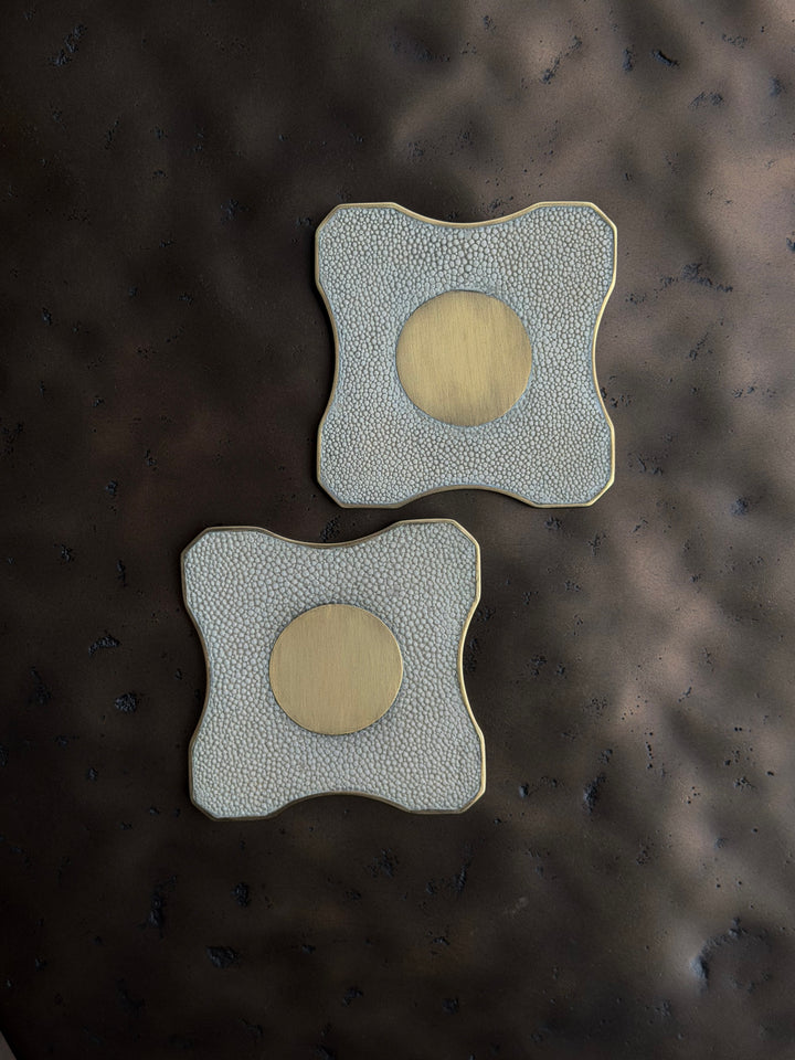 Coaster - Nahida Stingray Cream - Set of 4