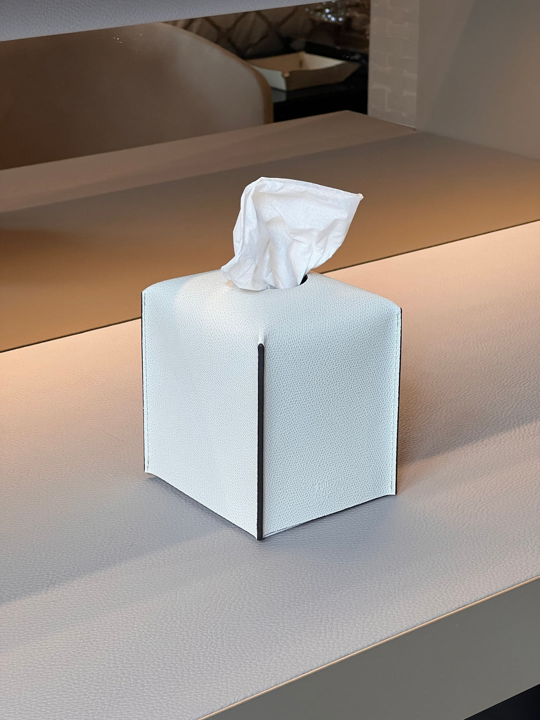 Soft Square Tissue Box - Liverpool Cream