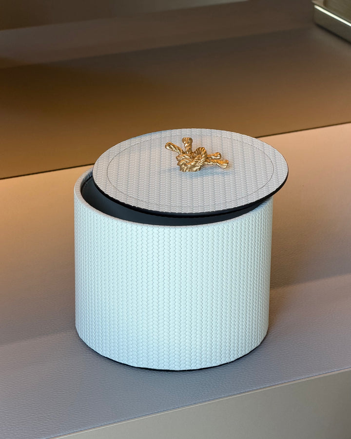 Thalia Round Box | Firenze Cream