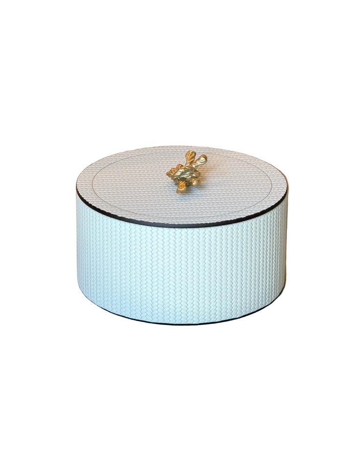 Thalia Round Box | Firenze Cream Small