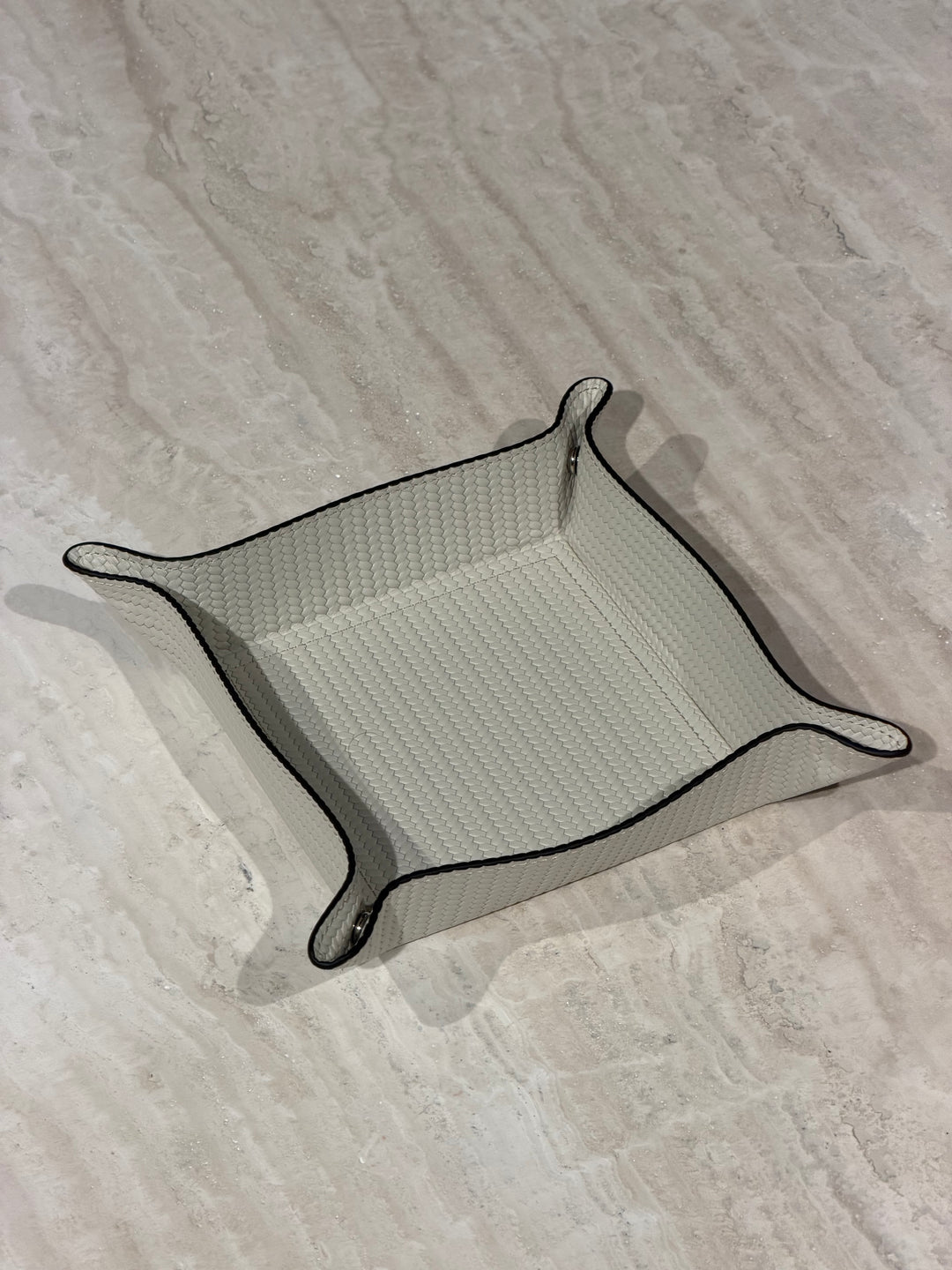 Small square Trinket Tray 14 x 14 cm | Firenze Cream