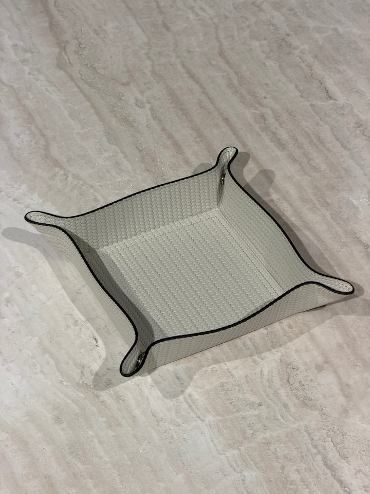 Small square Trinket Tray 14 x 14 cm | Firenze Cream