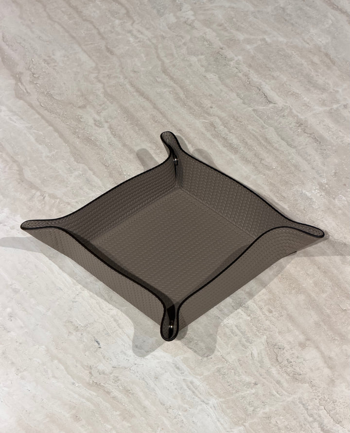 Small square Trinket Tray 14 x 14 cm | Firenze Taupe
