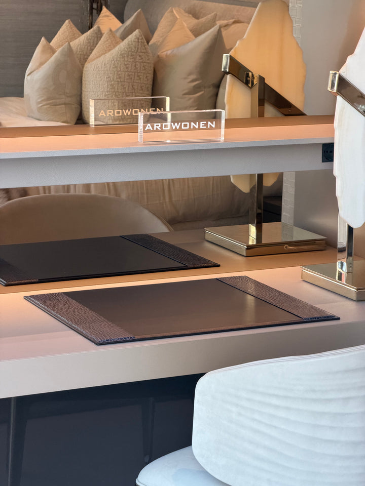 Desk Pad with Side Bands | Florida dark Grey