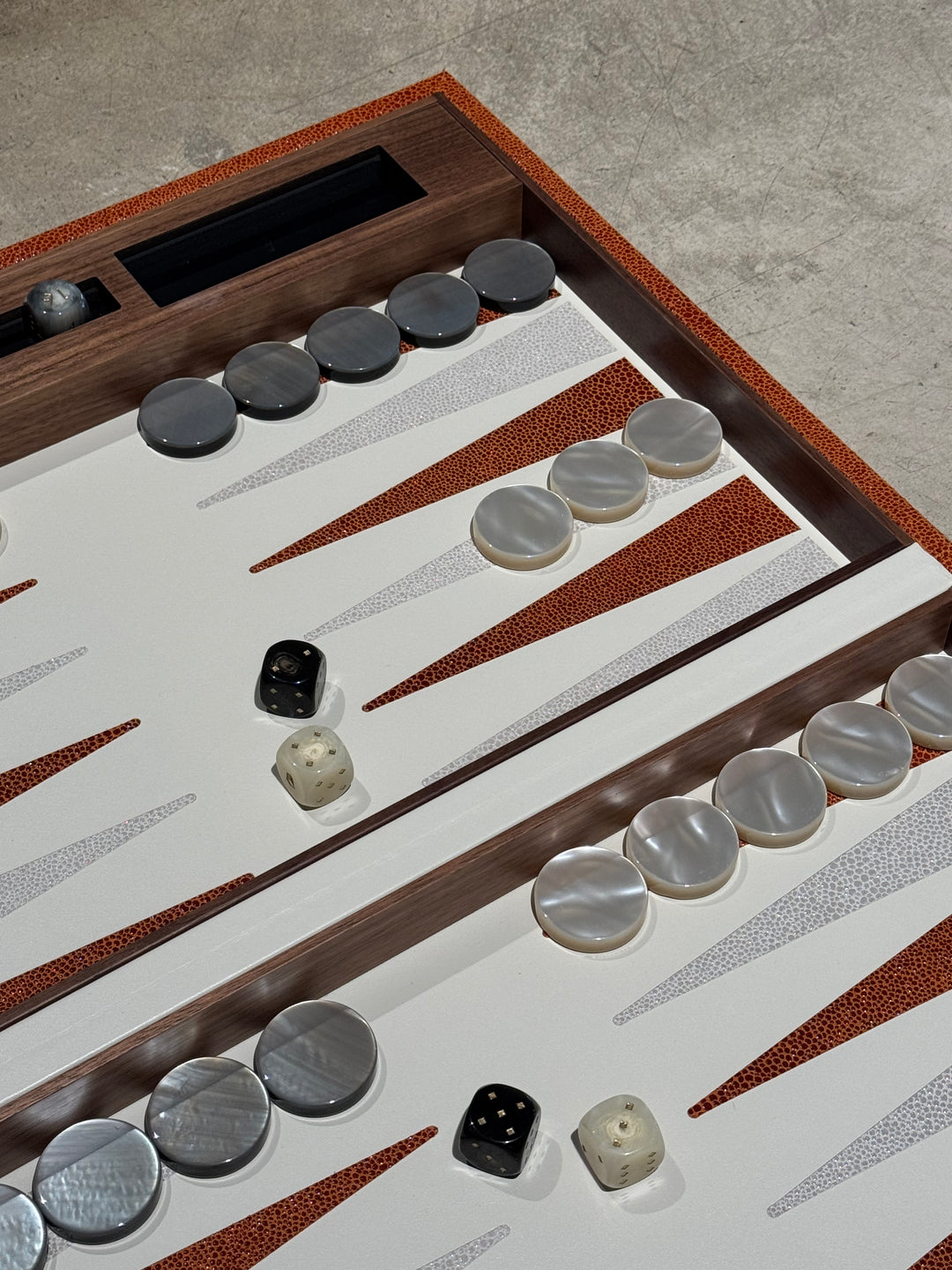 Backgammon Game - Orange Ari - 43x30xH8cm