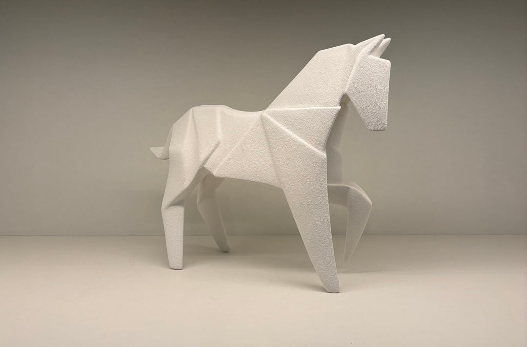 Object - Murgese Horse - Ceramic White - Large 32x42x11cm