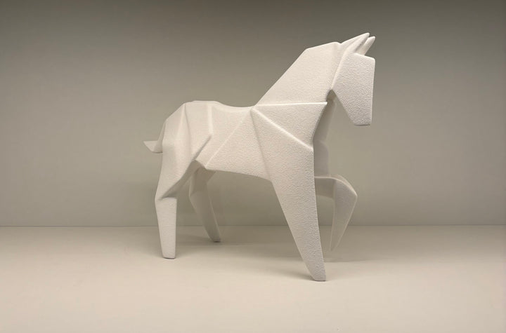 Object - Murgese Horse - Ceramic White - Large 32x42x11cm