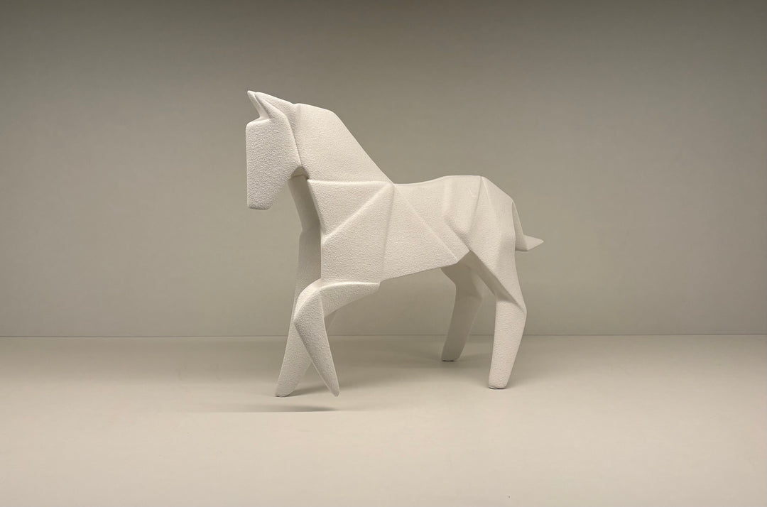 Object - Murgese Horse - Ceramic White - Large 32x42x11cm