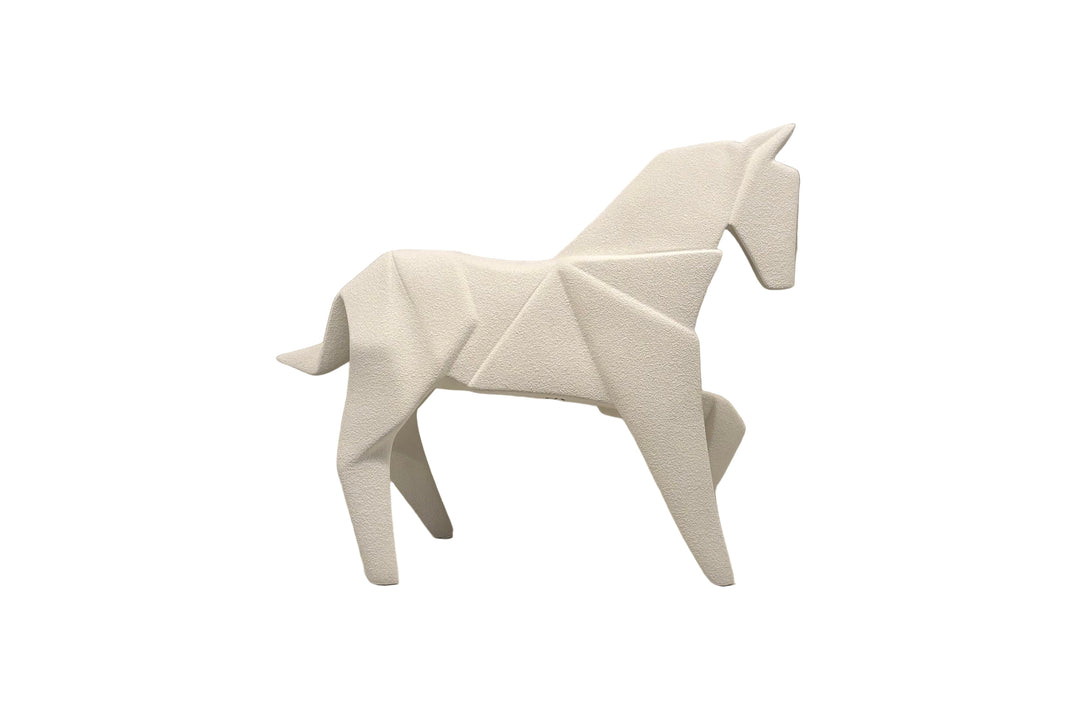 Object - Murgese Horse - Ceramic White - Large 32x42x11cm