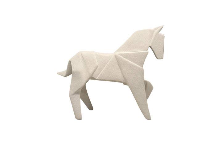 Object - Murgese Horse - Ceramic White - Large 32x42x11cm