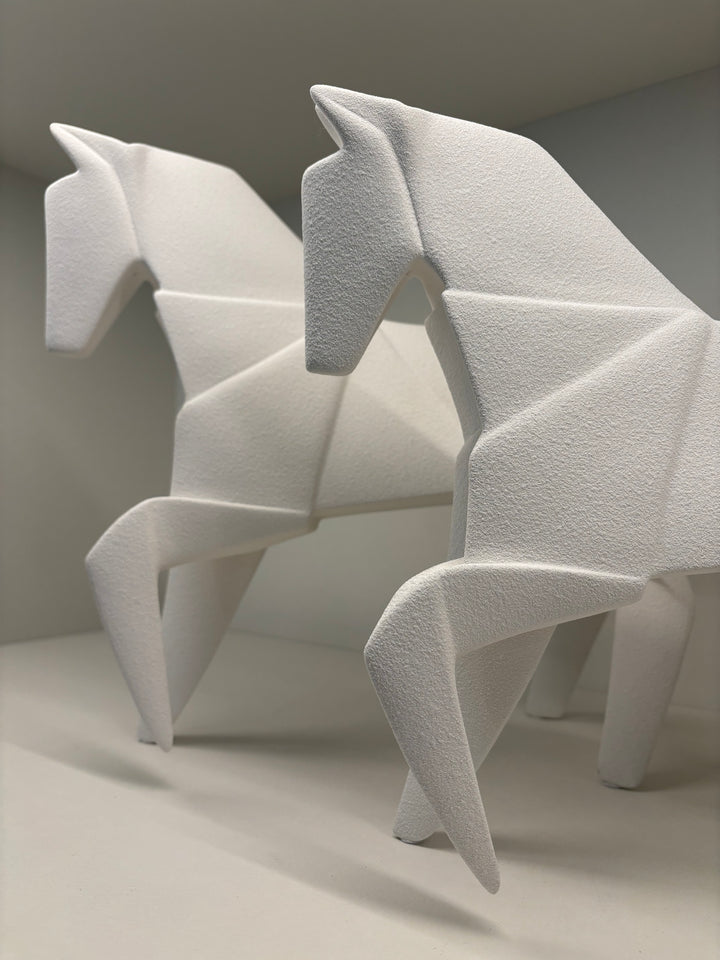 Object - Murgese Horse - Ceramic White - Large 32x42x11cm