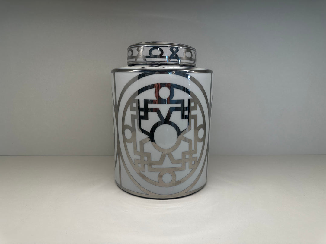 Jar - Decorative Arts - Silver/White H27,5cm