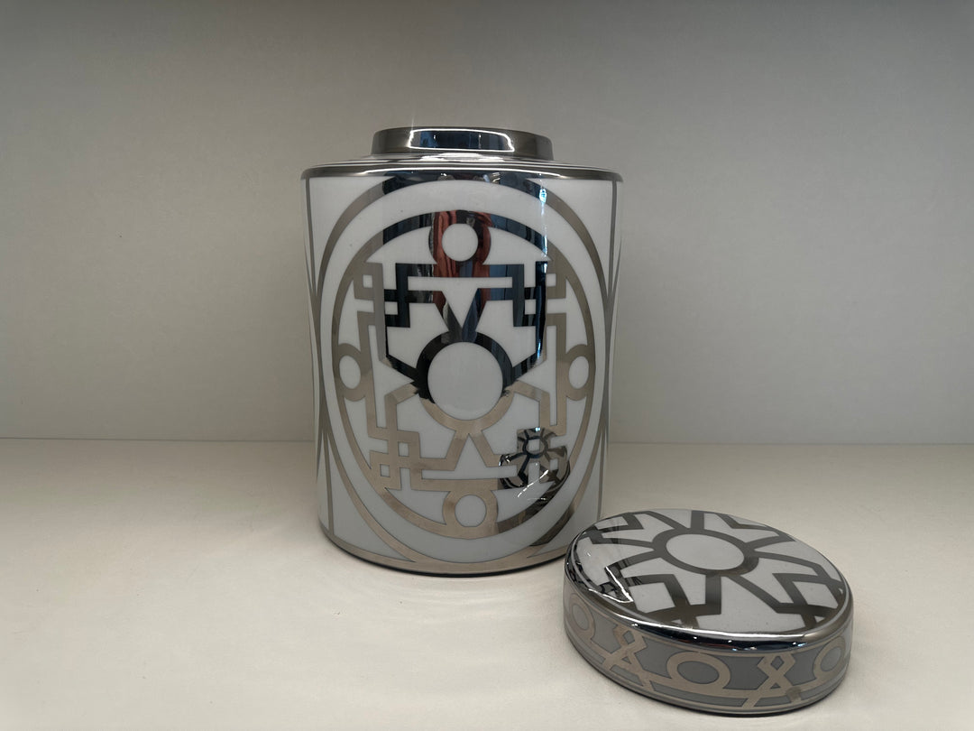 Jar - Decorative Arts - Silver/White H27,5cm