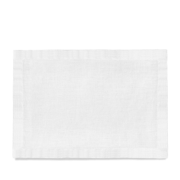 Linen Sateen Placemats - White (Set of 4)