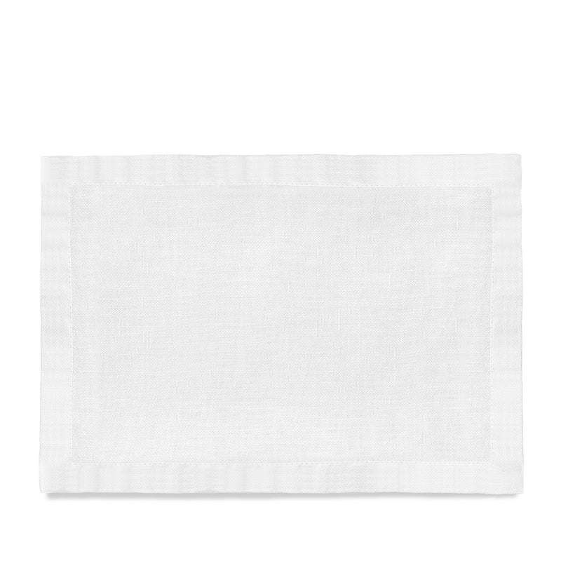 Linen Sateen Placemats - White (Set of 4)