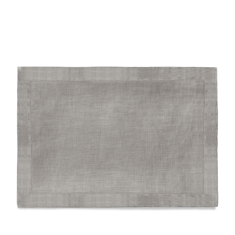 Linen Sateen Placemats - Grey (Set of 4)