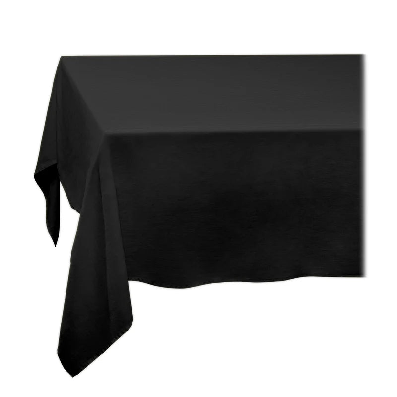 Linen Sateen Tablecloth Medium - Black