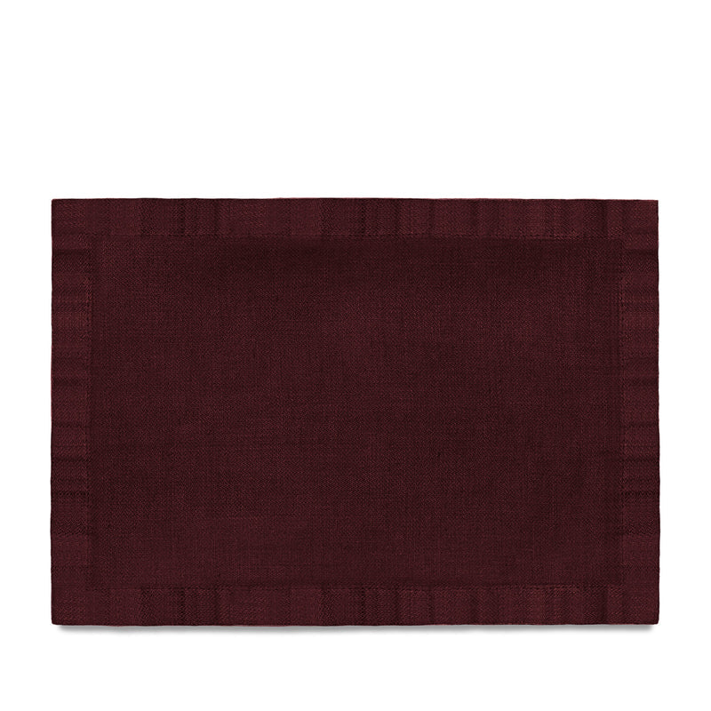 Linen Sateen Placemats - Wine (Set of 4)