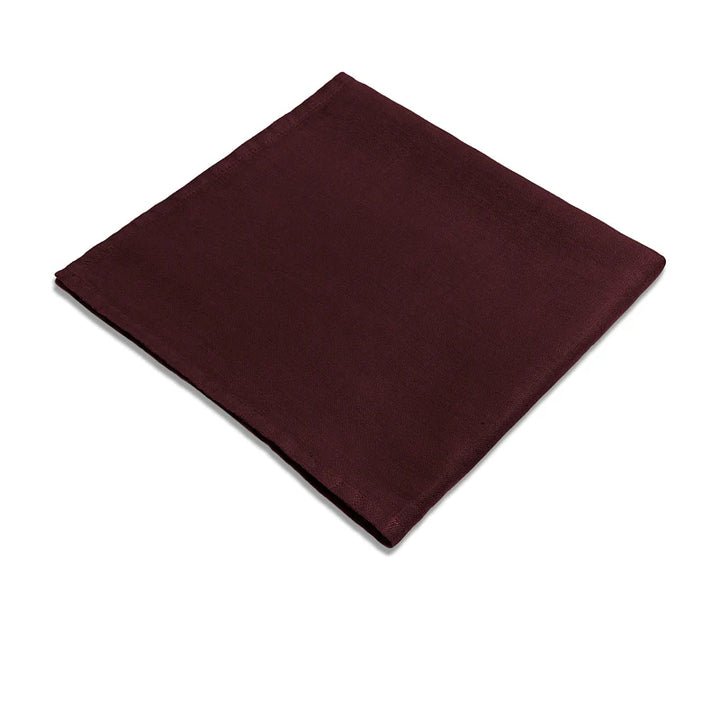 Linen Sateen Napkins - Wine (Set of 4)