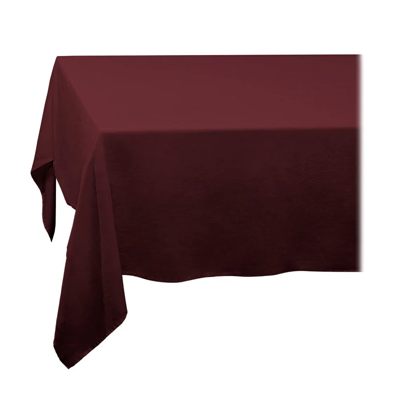 Linen Sateen Tablecloth Medium - Wine