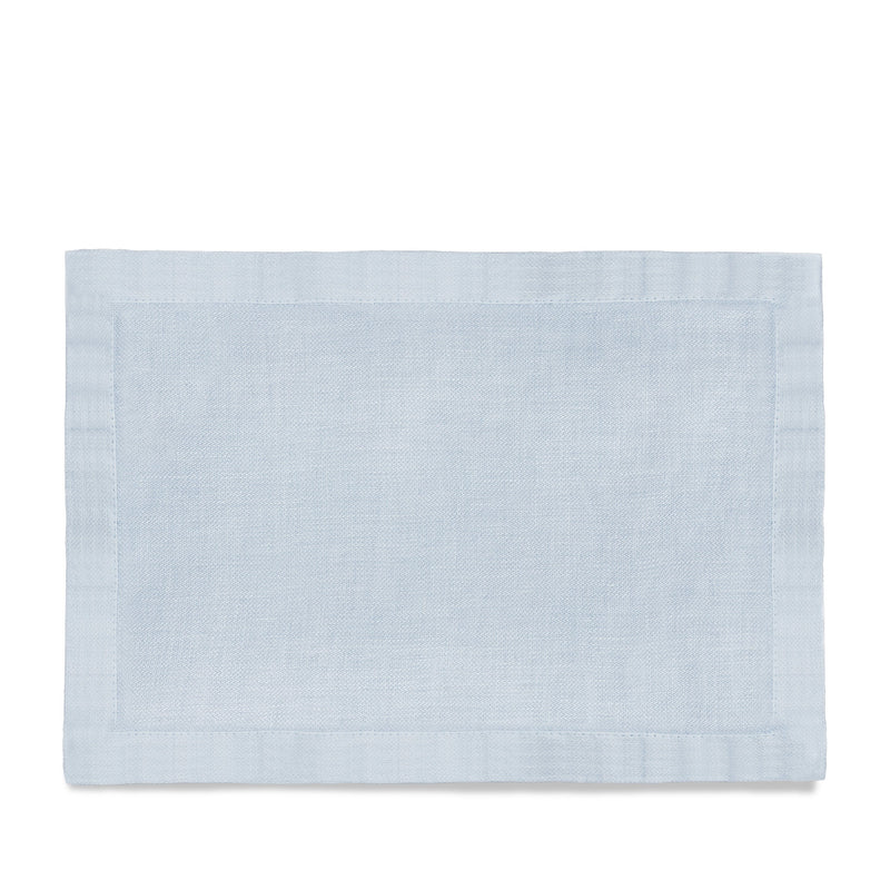 Linen Sateen Placemats - Light Blue (Set of 4)