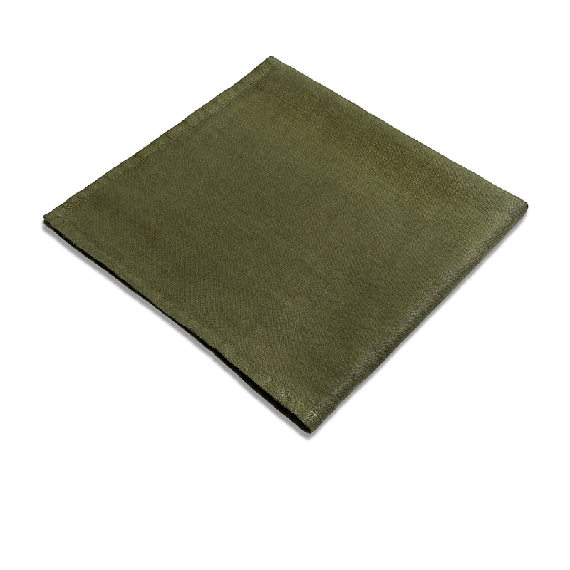 Linen Sateen Napkins - Olive (Set of 4)