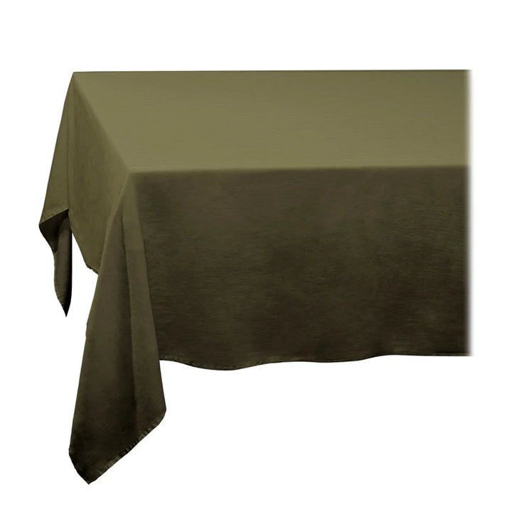 Linen Sateen Tablecloth Medium - Olive