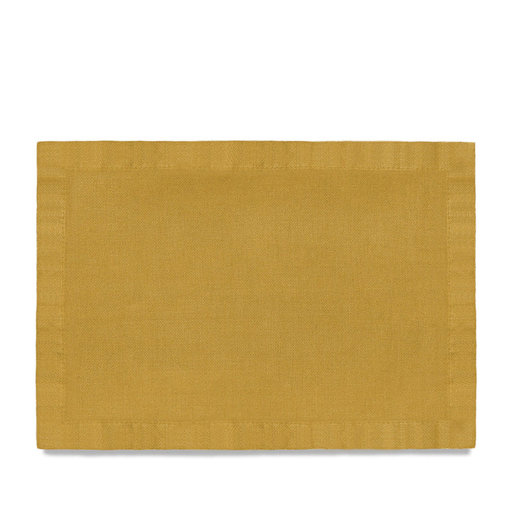 Linen Sateen Placemats - Mustard (Set of 4)