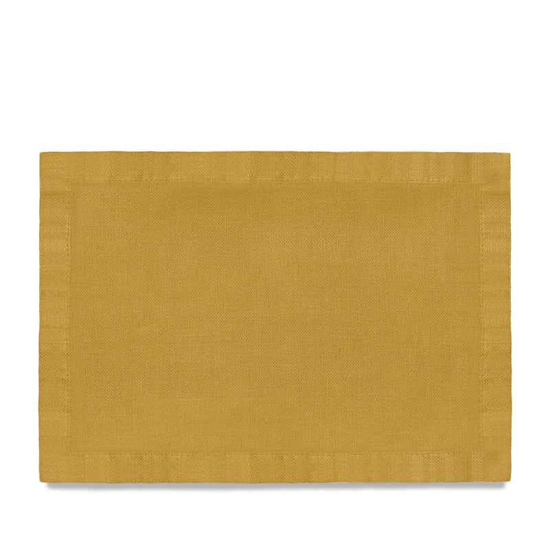 Linen Sateen Placemats - Mustard (Set of 4)