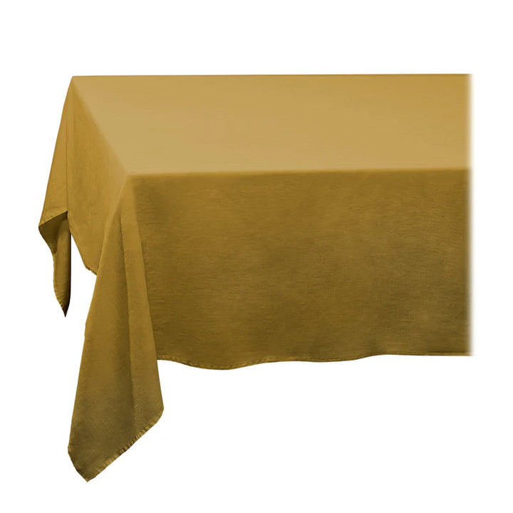 Linen Sateen Tablecloth Medium - Mustard