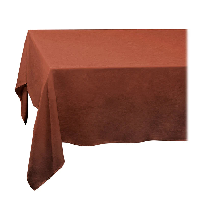 Linen Sateen Tablecloth Medium - Brick