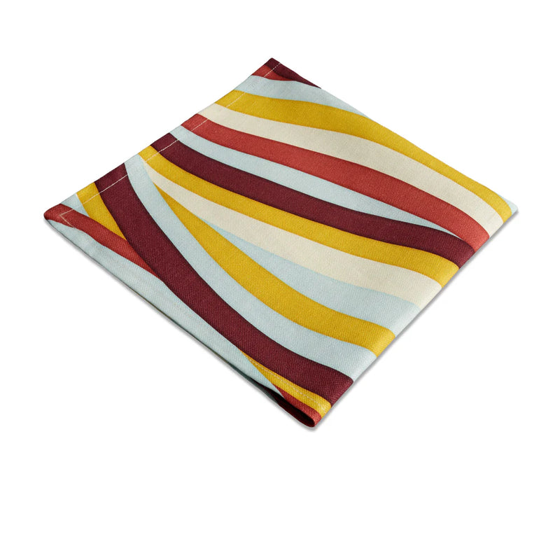 Linen Sateen Landscape Napkins - Multi-Color (Set of 4)