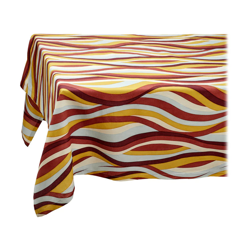 Linen Sateen Landscape Tablecloth Medium - Multi-Color