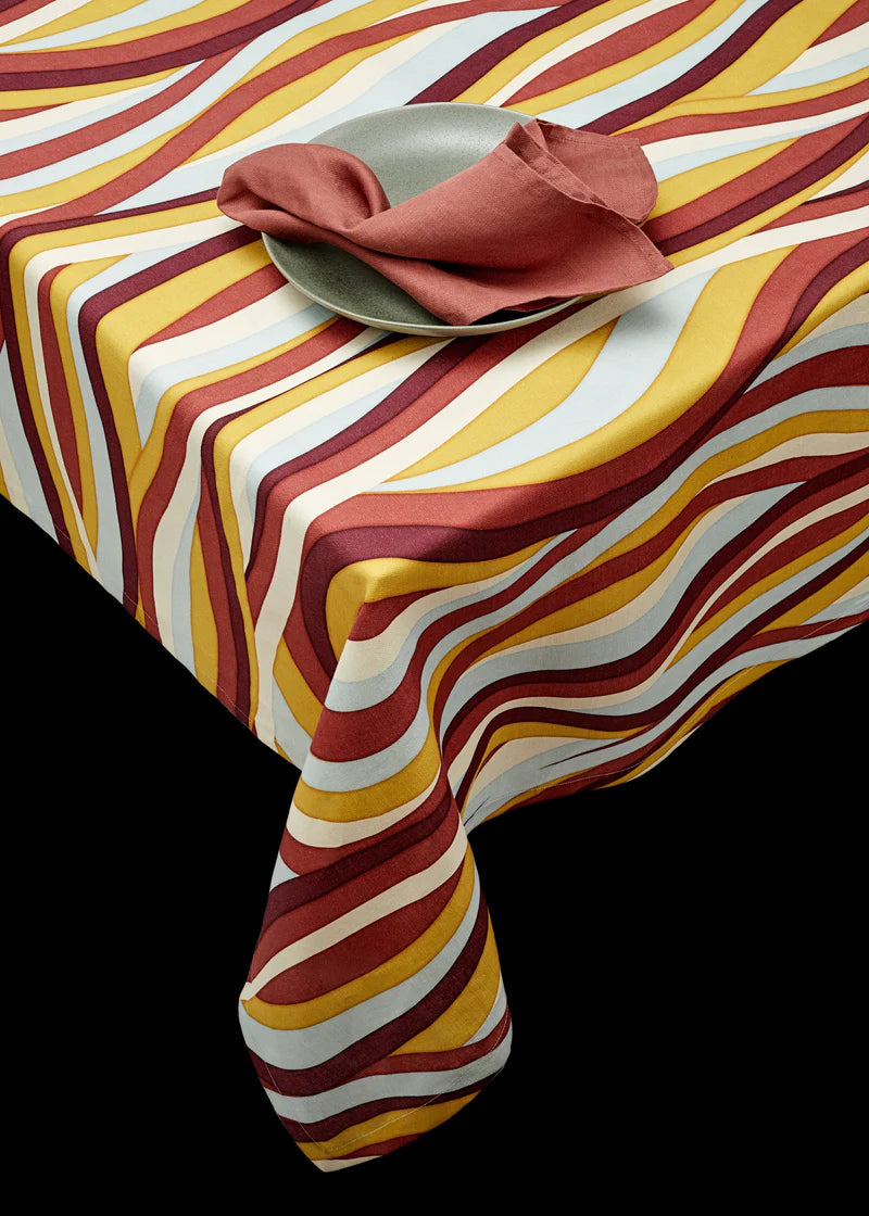 Linen Sateen Landscape Tablecloth Medium - Multi-Color