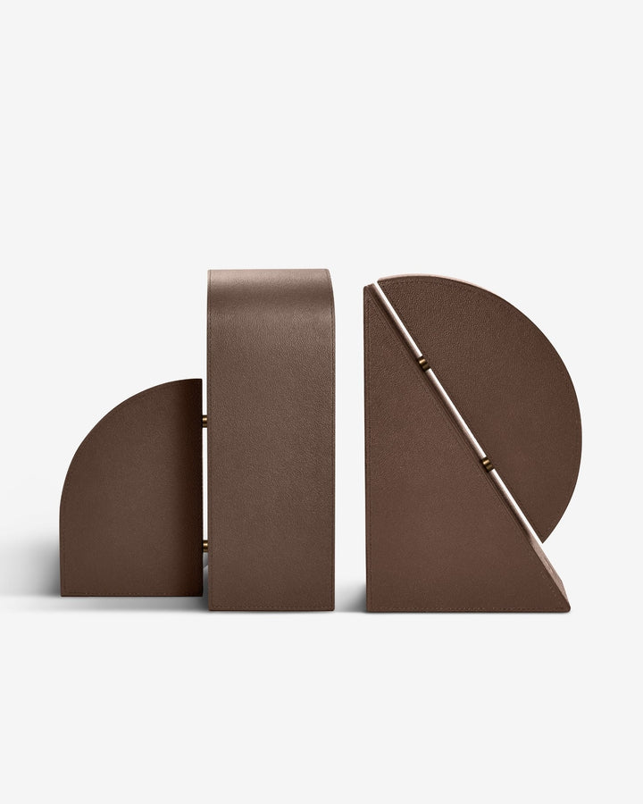 Bookstand - Cubist Bookend - Brown