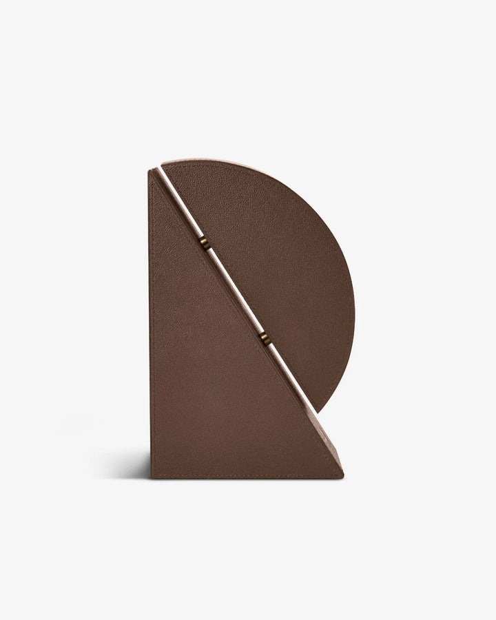 Bookstand - Cubist Bookend - Brown