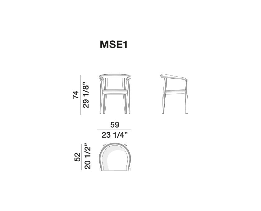 Dining Chair - MHC.3 Miss - By Tobia Scarpa
