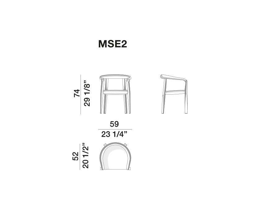 Dining Chair - MHC.3 Miss - By Tobia Scarpa