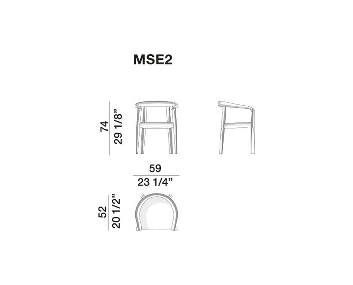 Dining Chair - MHC.3 Miss - By Tobia Scarpa