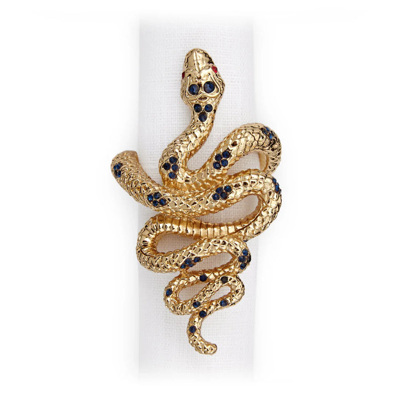 Snake Napkin Jewels Gold (Set of 4)