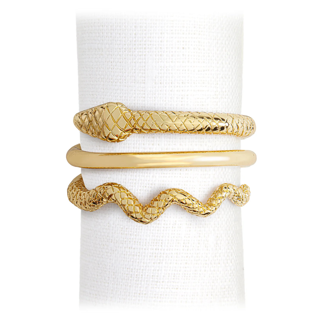 Snake Napkin Rings (Set of 4) - Gold