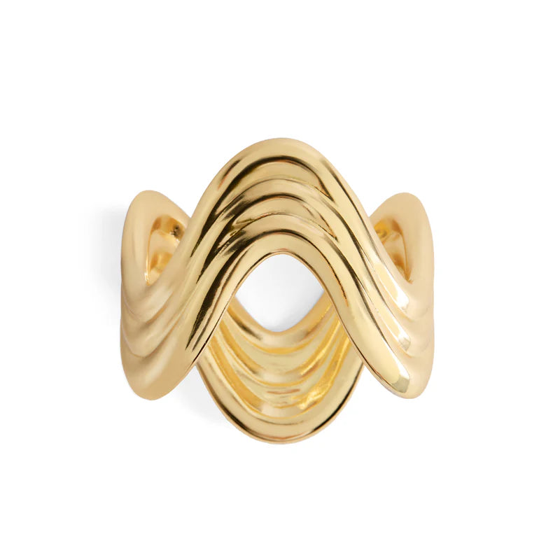 Ripple Napkin Rings Gold (Set of 4)