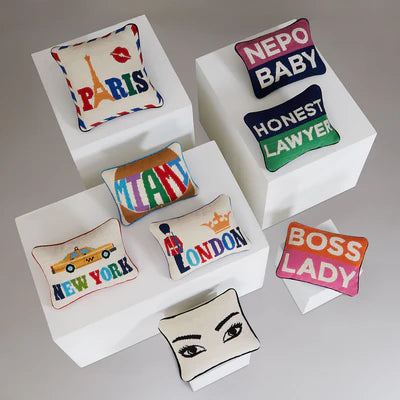 Boss Lady Needlepoint Cushion