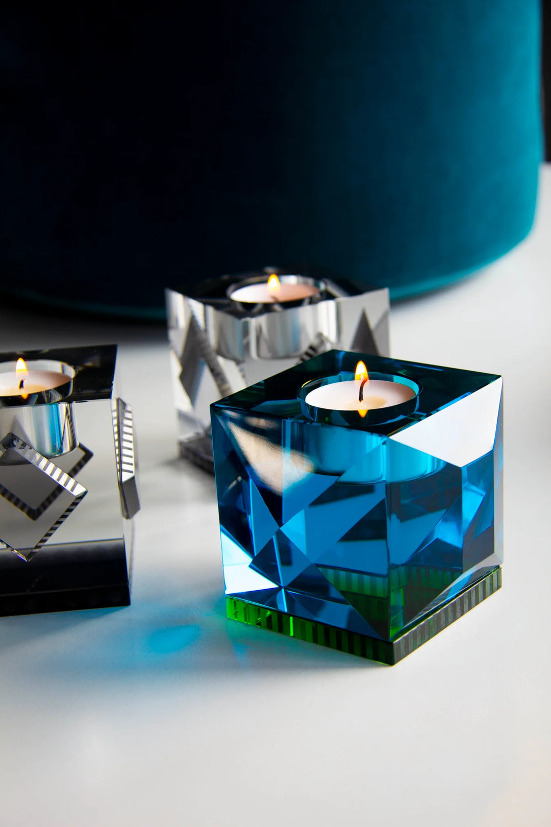 Tealight Holder - Ophelia - Azure/Green