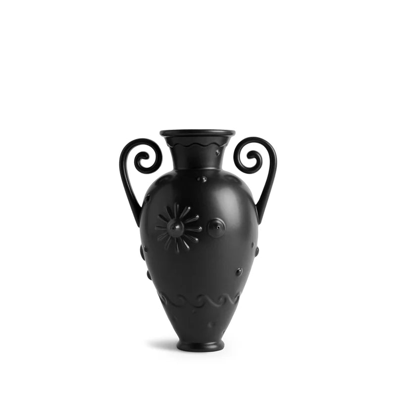 Pantheon Orpheus Amphora Vase - Black