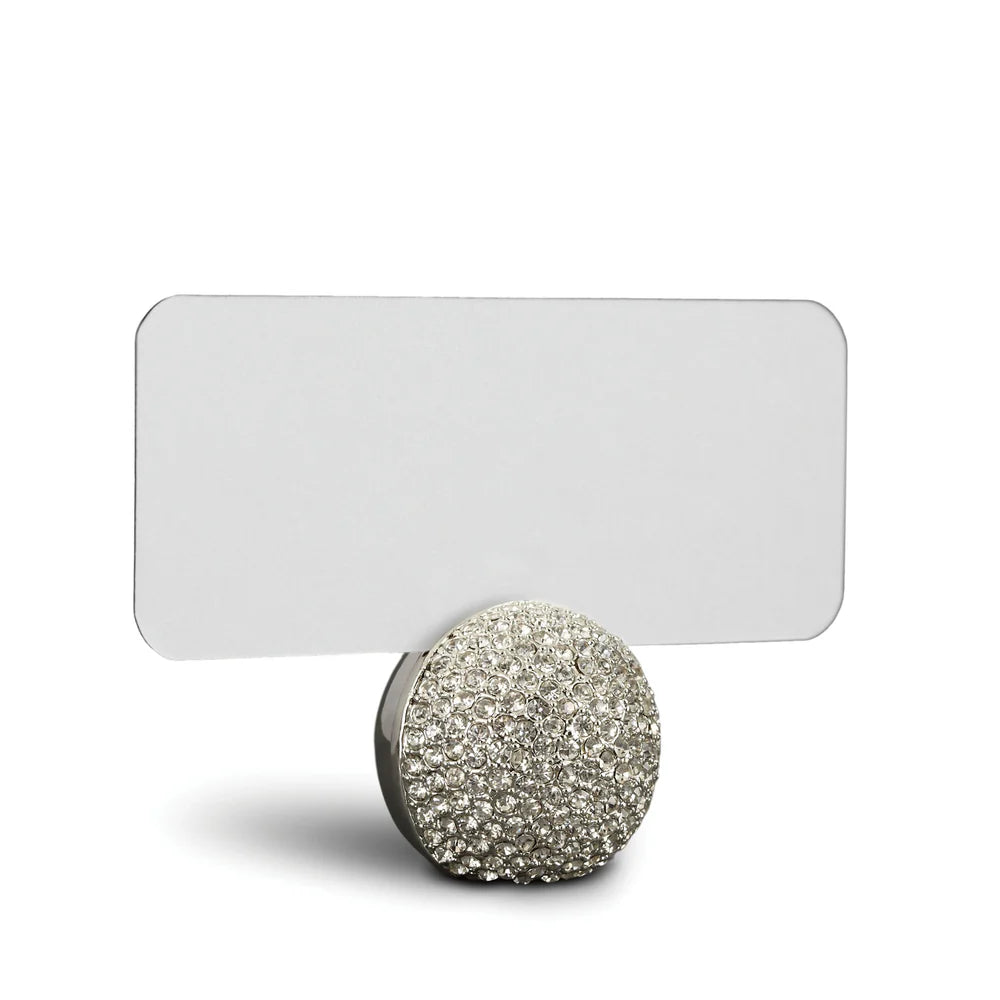 Pave Sphere Place Card Holders - Platinum (Set of 6)