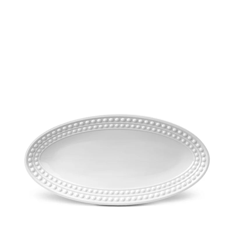 Perlée Oval Platter - Small - White