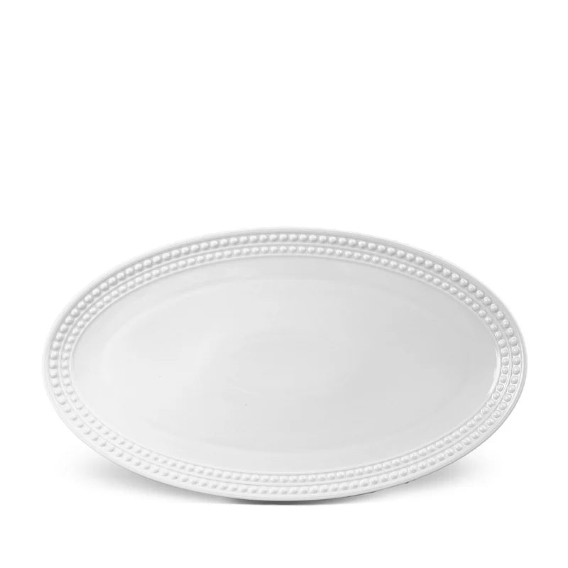 Perlée Oval Platter - Large - White