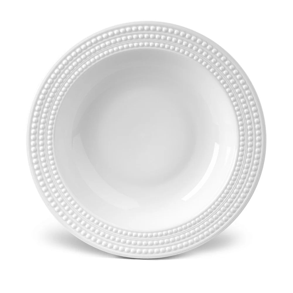 Perlée Rimmed Serving Bowl - White